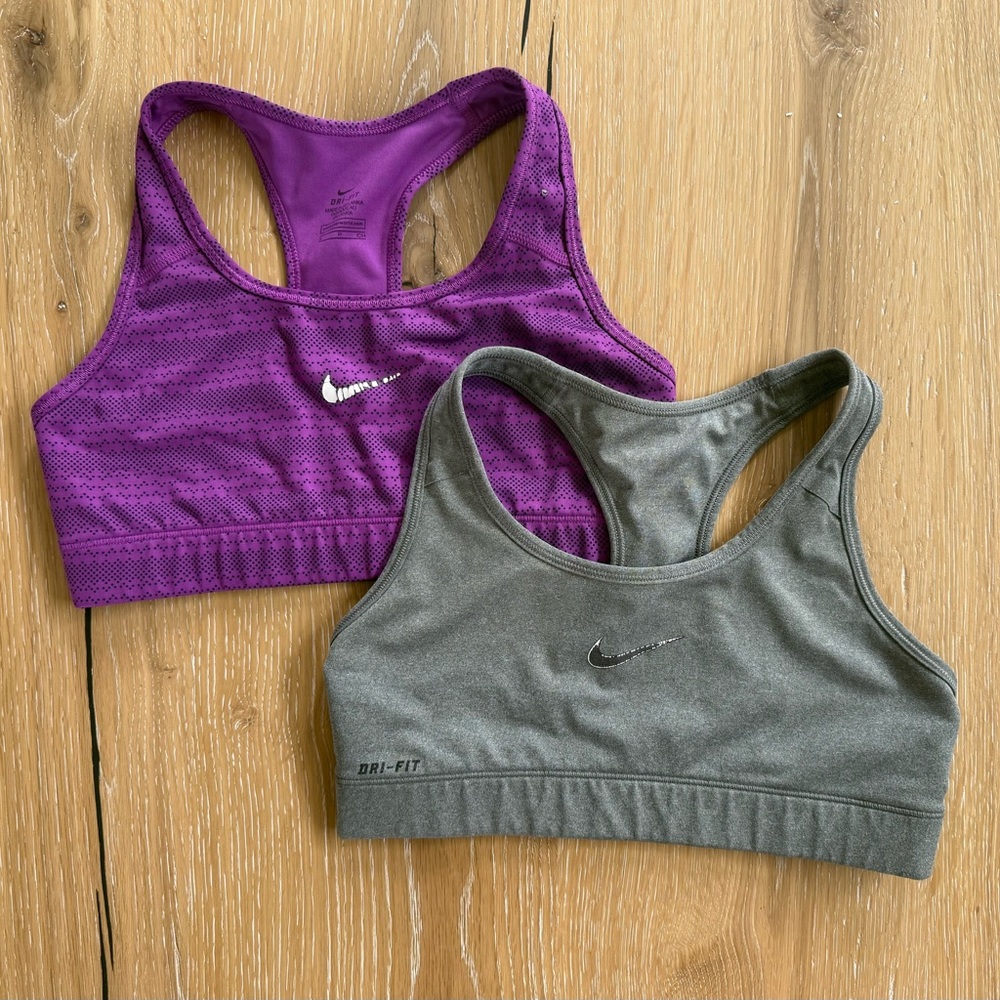 Nike Purple Dri-FIT Racerback Sports Bra
